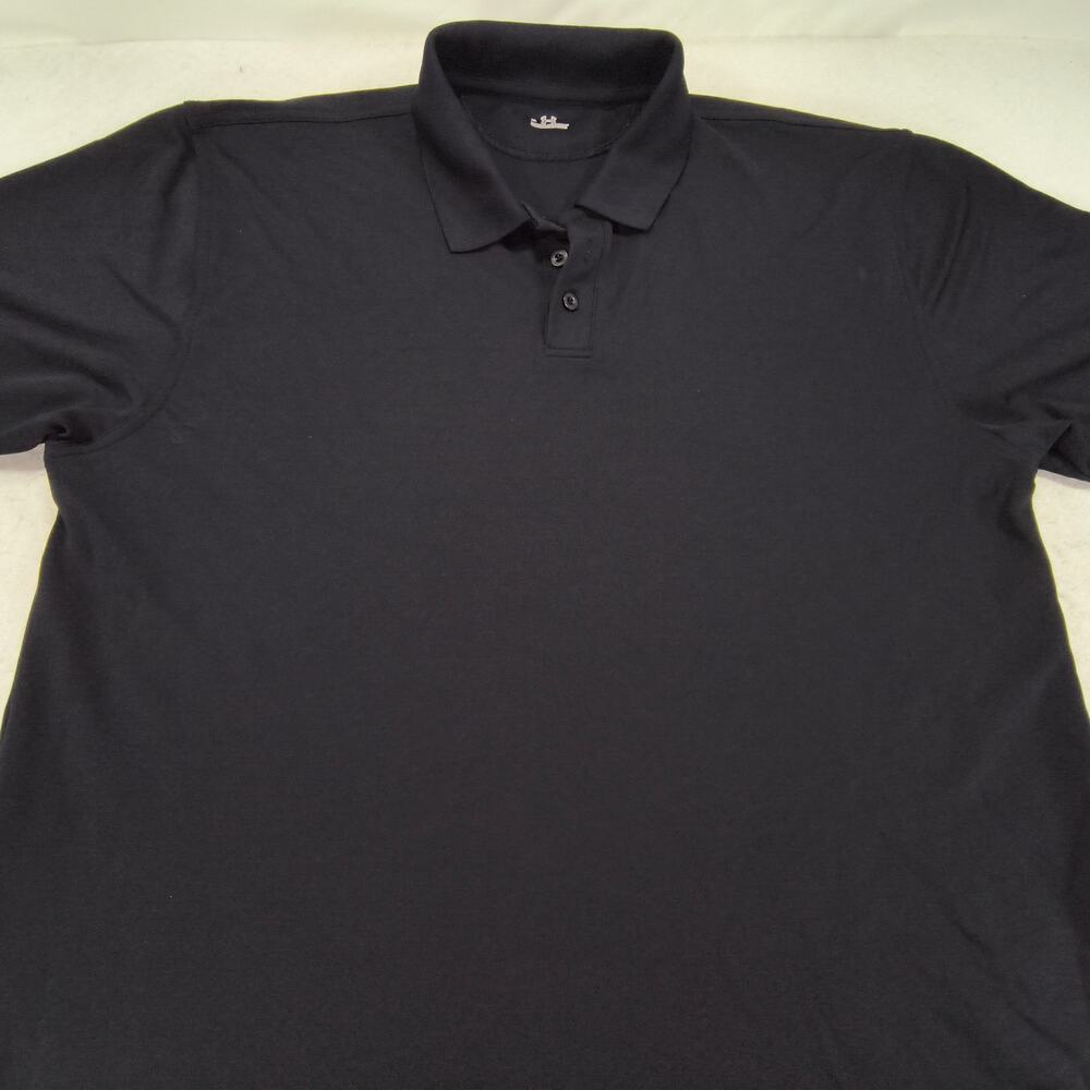 Under Armour Collared Casual Polo Shirt Mens Size Extra Large XL Black White